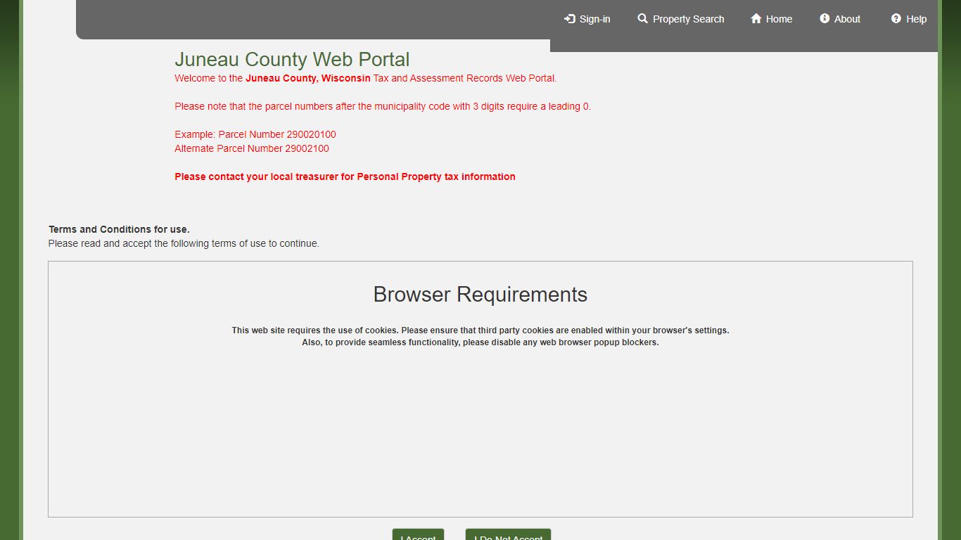 Juneau County Web Portal